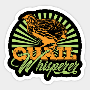 Quail Whisperer Farmer Farming Gift Sticker